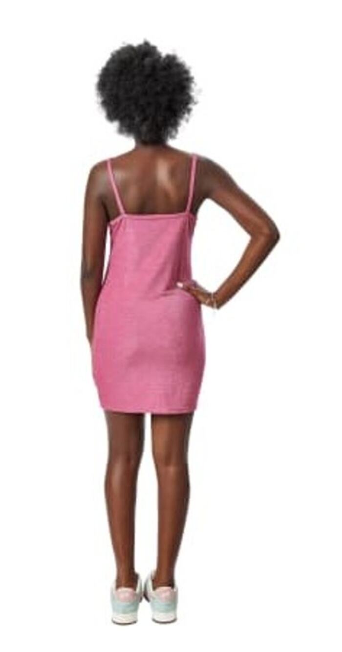 5068 NWT 5B Style Sparkly Disco Bodycon Mini Dress Spaghetti Straps Pink Medium